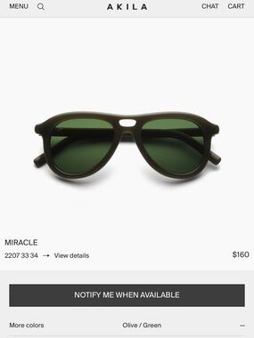 Akila Miracle Olive/Green Sunglasses